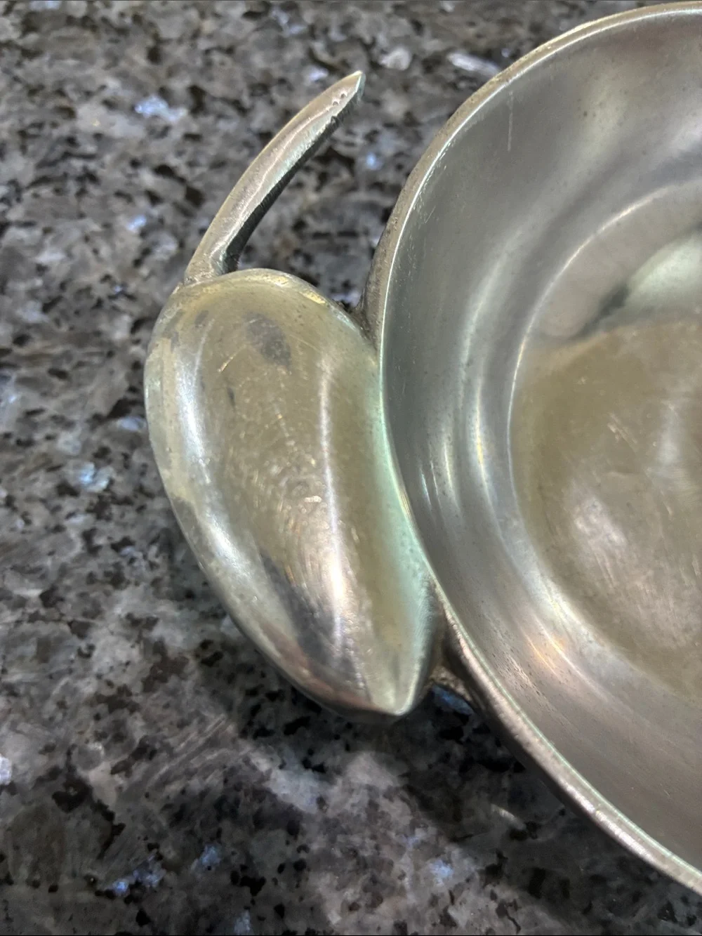 Vintage Pewter Chili Pepper Handle Candy Dish